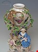  مجسمه گلدان دست ساز دکوری چینی آنتیک قدیمی مایسن آلمان Meissener Potpourri Vase mit Weintrauben und Affen Modell 1002 von Eberlein hergestellt um 1860