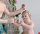  مجسمه شمعدان نقاشی با دست دکوری چینی آنتیک قدیمی مایسن آلمان Antiker Meissener Kerzenständer aus handbemaltem Porzellan spätes 19 Jahrhundert