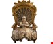 مجسمه دکوری آنتیک قدیمی Fine Spanish Colonial Refined Jesus on a Throne Sculpture Mexico 18th Century 