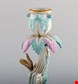  مجسمه شمعدان نقاشی با دست دکوری چینی آنتیک قدیمی مایسن آلمانAntiker Meissener Winterkerzenständer aus handbemaltem Porzellan 19 Jahrhundert
