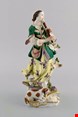  مجسمه نقاشی با دست دکوری چینی آنتیک قدیمی مایسن آلمان Antike antike Meissener Porzellanfigur Frau die Flöte spielt spätes 19 Jahrhundert