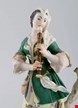  مجسمه نقاشی با دست دکوری چینی آنتیک قدیمی مایسن آلمان Antike antike Meissener Porzellanfigur Frau die Flöte spielt spätes 19 Jahrhundert