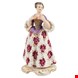  مجسمه دکوری چینی آنتیک قدیمی مایسن آلمان Meissen Porzellanfigur einer Dame in edler Kleidung spätes 19 Jahrhundert