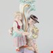  مجسمه شمعدان نقاشی با دست دکوری چینی آنتیک قدیمی مایسن آلمان Großer antiker Meissener Kerzenständer aus handbemaltem Porzellan 19 Jahrhundert