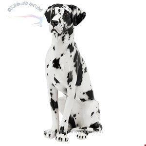 مجسمه سرامیکی نقاشی با دست دکوری سگ Dänische Retro Hundskulptur eines Hundes
