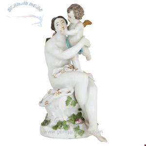 مجسمه دکوری چینی آنتیک قدیمی مایسن آلمان Meissener Porzellangruppe der Venus und Amor aus dem 18 Jahrhundert