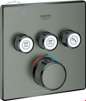 شیر حمام توکار گروهه آلمان GROHE Grohtherm SmartControl 29126 hard graphite gebürstet 29126AL0