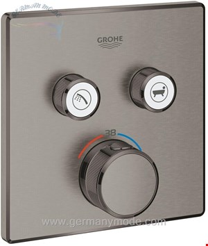 شیر حمام توکار گروهه آلمان GROHE Grohtherm SmartControl  29124  hard graphite gebürstet 29124AL0