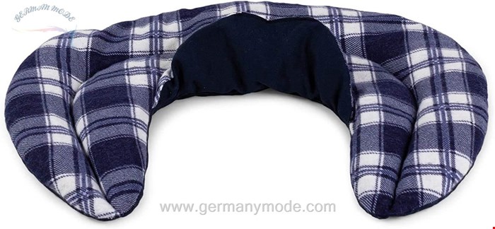 پد گرمایشی سرمایشی گردن جیرافنلند آلمان Giraffenland heat pillow  flannel checked blue