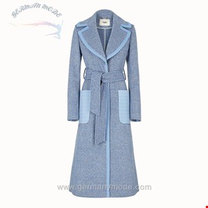 پالتو زنانه فندی (ایتالیا) Trenchcoat aus Wolle in Blau