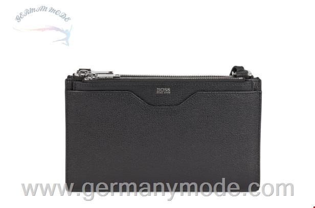 کیف دوشی زنانه هوگو باس آلمان Hugo Boss Kleine Handtasche aus genarbtem italienischem Leder (50402778) schwarz