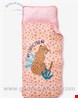  کیسه خواب کودک ورت فرانسه Vertbaudet Kinder Schlafsack mit integriertem Kissen Leopard - rosa/mehrfarbig
