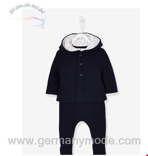 لباس نوزاد سه تکه ورت فرانسه Vertbaudet 3-teiliges Geschenk Set für Babys ab Gr. 44 - marine
