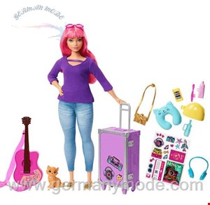 باربی ماجراجو در سفر Mattel Barbie Daisy Reise Puppe (pinke Haare) mit Zubehör, Anziehpuppe, Modepuppe