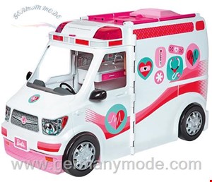 مجموعه آمبولانس باربی Mattel Barbie Krankenwagen 2-in-1 Spielset mit Licht & Geräuschen, Barbie Krankenhaus