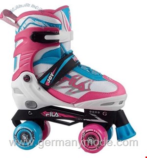 اسکیت کفشی چهارچرخ کودکانه   nnnFila Skates Rollschuhe  Rollerskate verstellbar weiß-pink