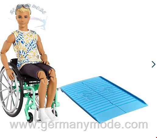 عروسک پسر باربی با ویلچر Mattel Barbie Fashionistas Ken Puppe (blond) mit Rollstuhl, Anziehpuppe