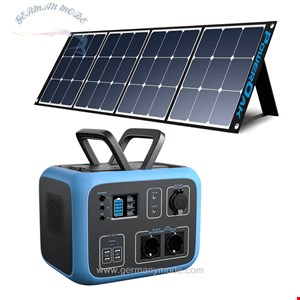 ژنراتور برق خورشیدی با پنل قابل حمل بلوتی BLUETTI Stromerzeuger -BLUETTI AC50S BLUE Solar Stromgenerator mit SP120 120W
