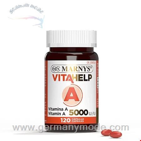 کپسول مکمل غذایی ویتامین A  5000 تقویت زیبایی پوست مارنیس اسپانیا MARNYS Vitamin A 5000 IU VITAHELP Line MN805