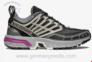 کتانی اسپرت مردانه زنانه سالامون فرانسه SALOMON ACS PRO ADVANCED Sportliche Schuhe Unisex Black / Alloy / Feather Gray