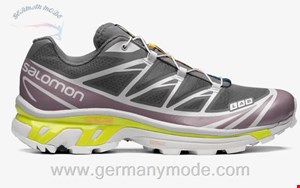 کتانی اسپرت مردانه زنانه سالامون فرانسه SALOMON XT-6 Sportliche Schuhe Unisex Quiet Shade / Lunar Rock / Evening Primrose